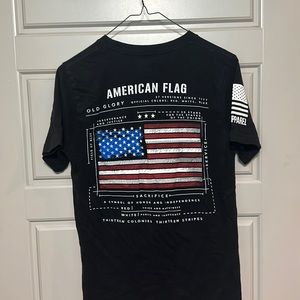 Nine line American flag shirt